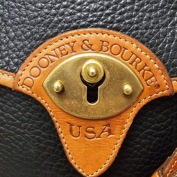 Dooney & Bourke All Weather Leather Spectator Bag Vintage Crossbody Bag - Picture 2 of 16